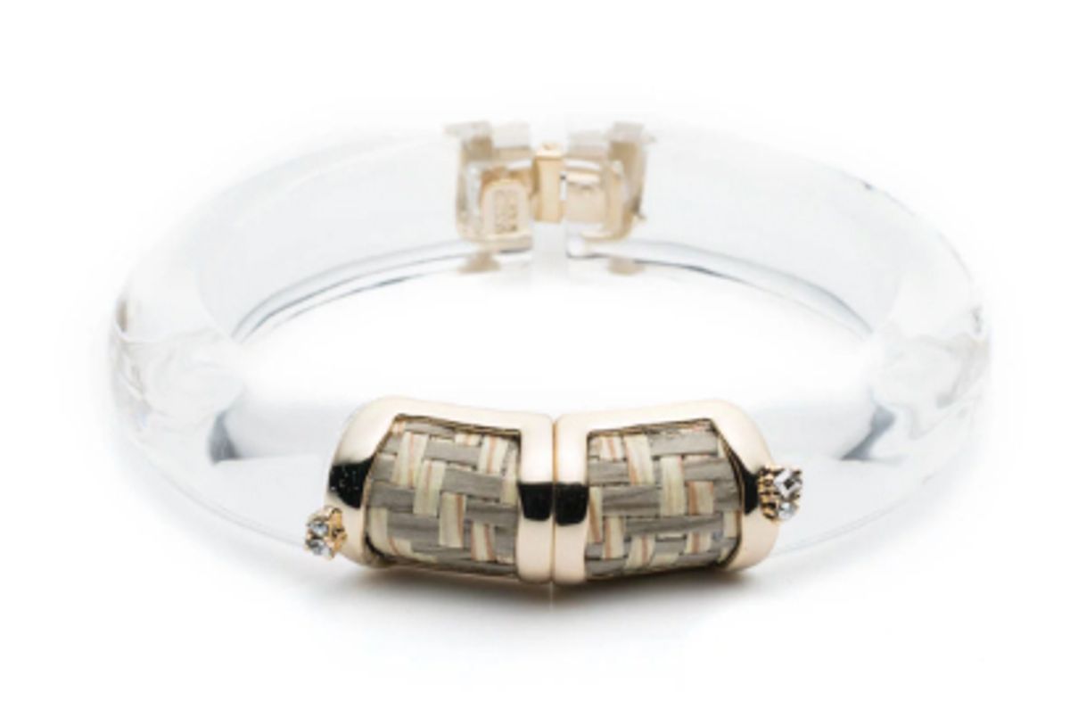 alexis bittar petite raffia hinge bracelet