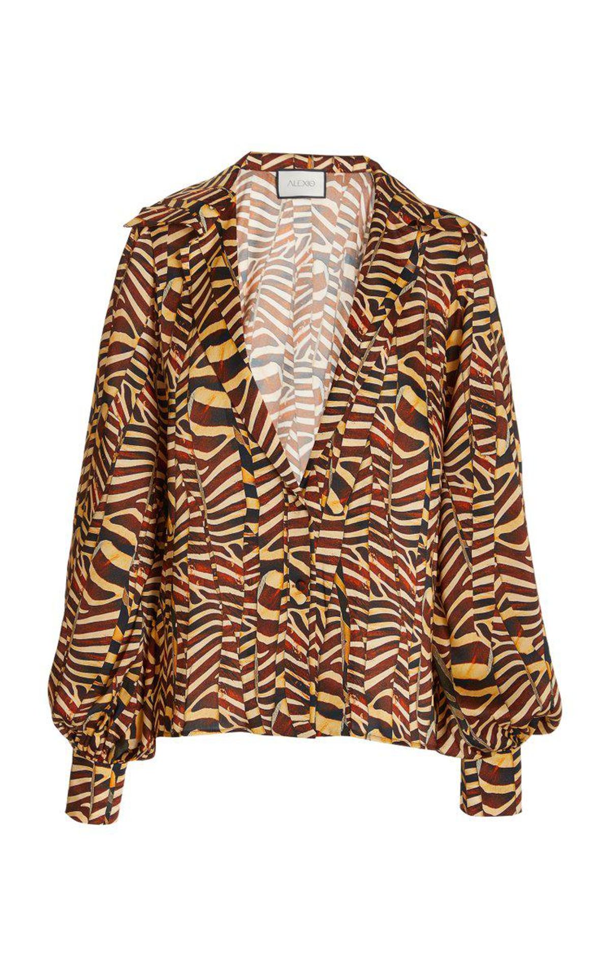 alexis kamil printed twill top