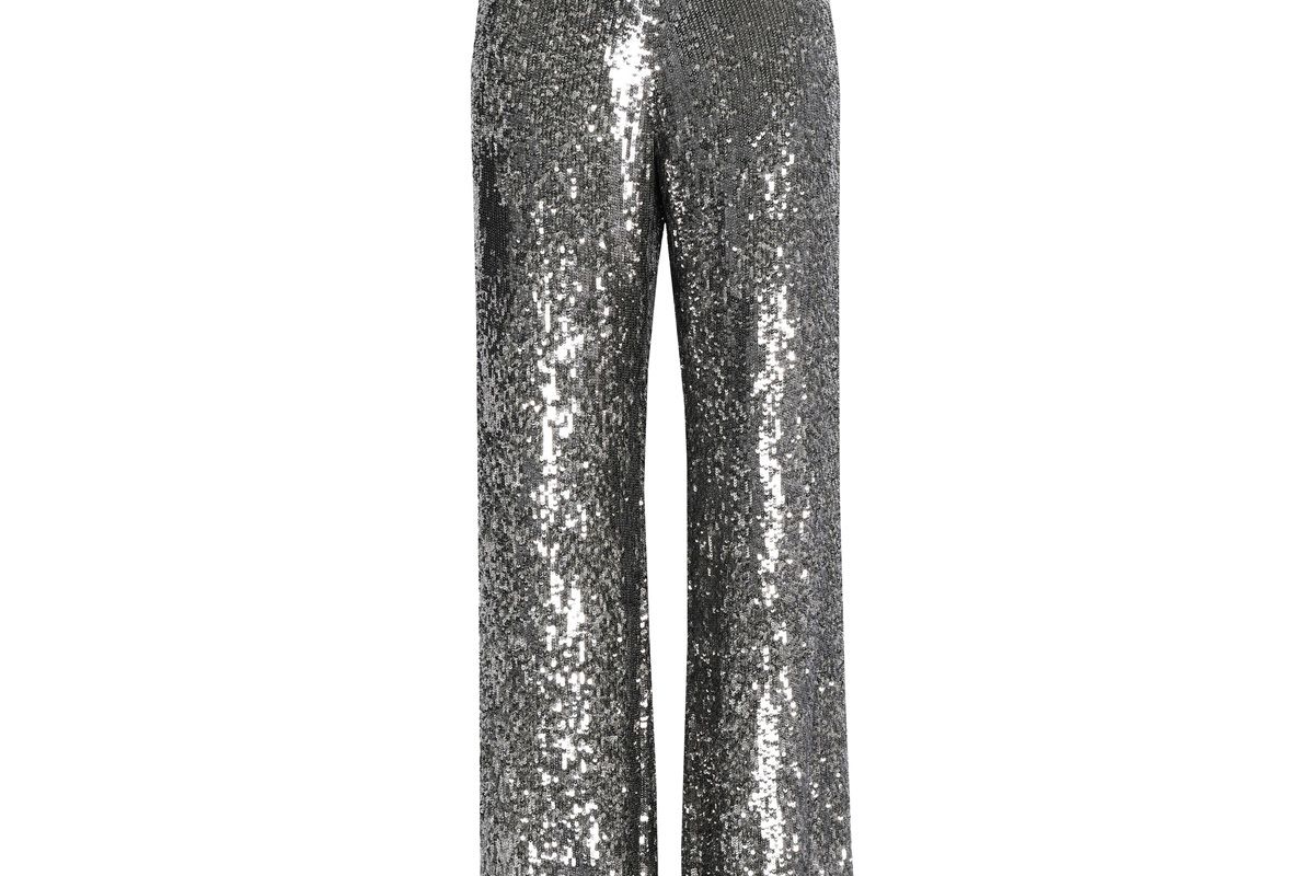 alexis sequined silk wide leg pants