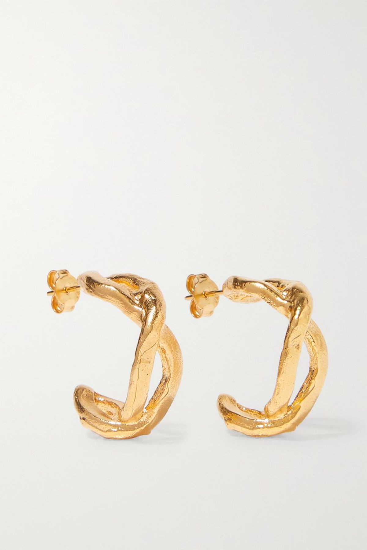 alighieri the orbit of the writer gold plated hoop earrings