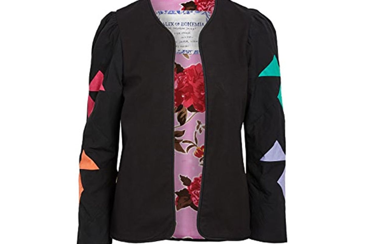 alix bohemia edie rainbow quilt jacket