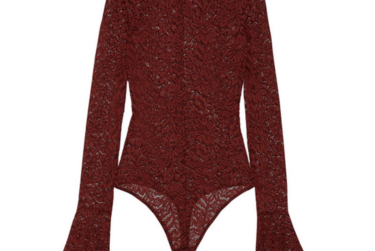 Haven Stretch-Corded Lace Bodysuit