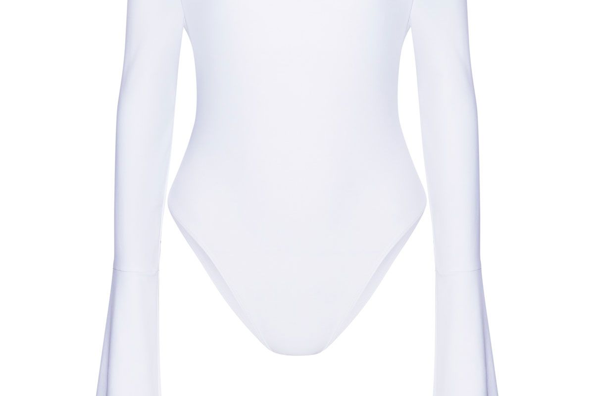 alix off the shoulder stretch jersey bodysuit