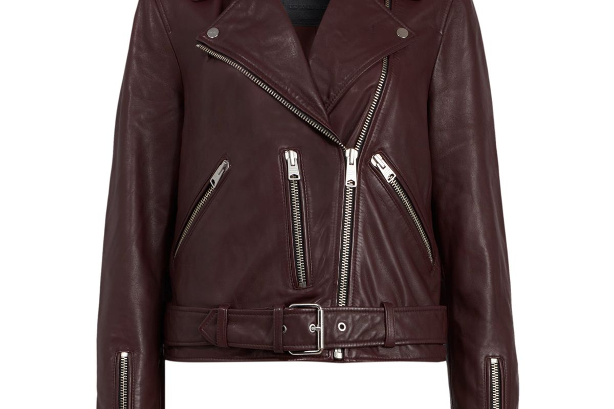 allsaints balfern leather biker jacket