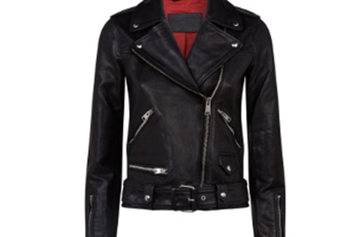 allsaints leather estae biker jacket black
