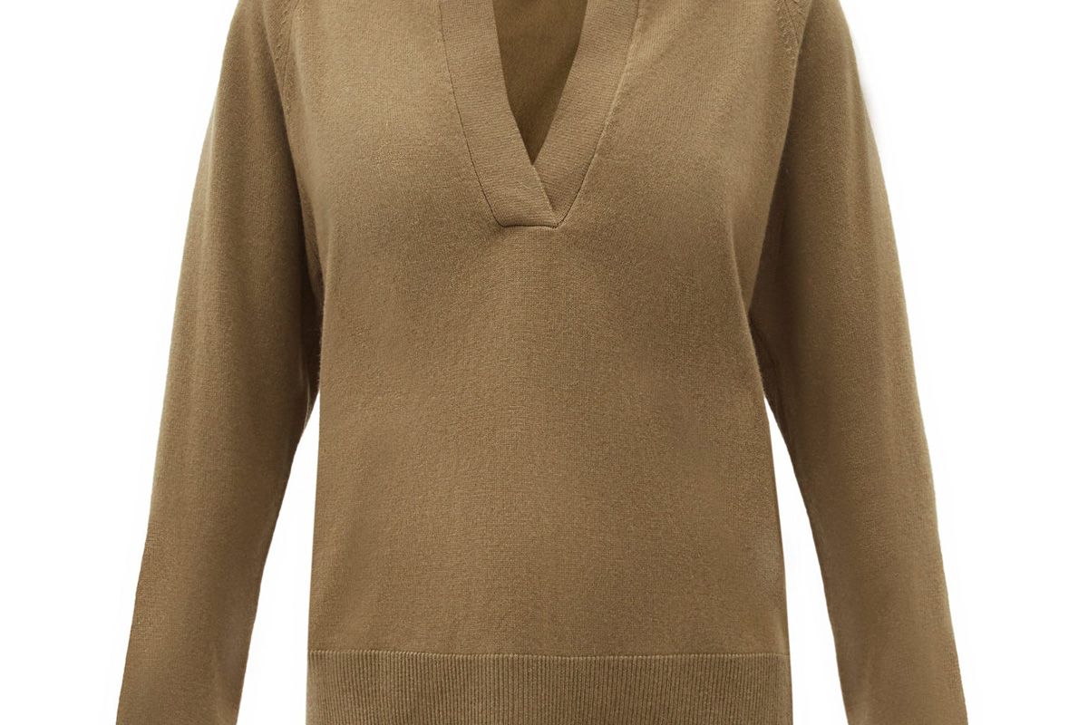 allude polo collar cashmere sweater