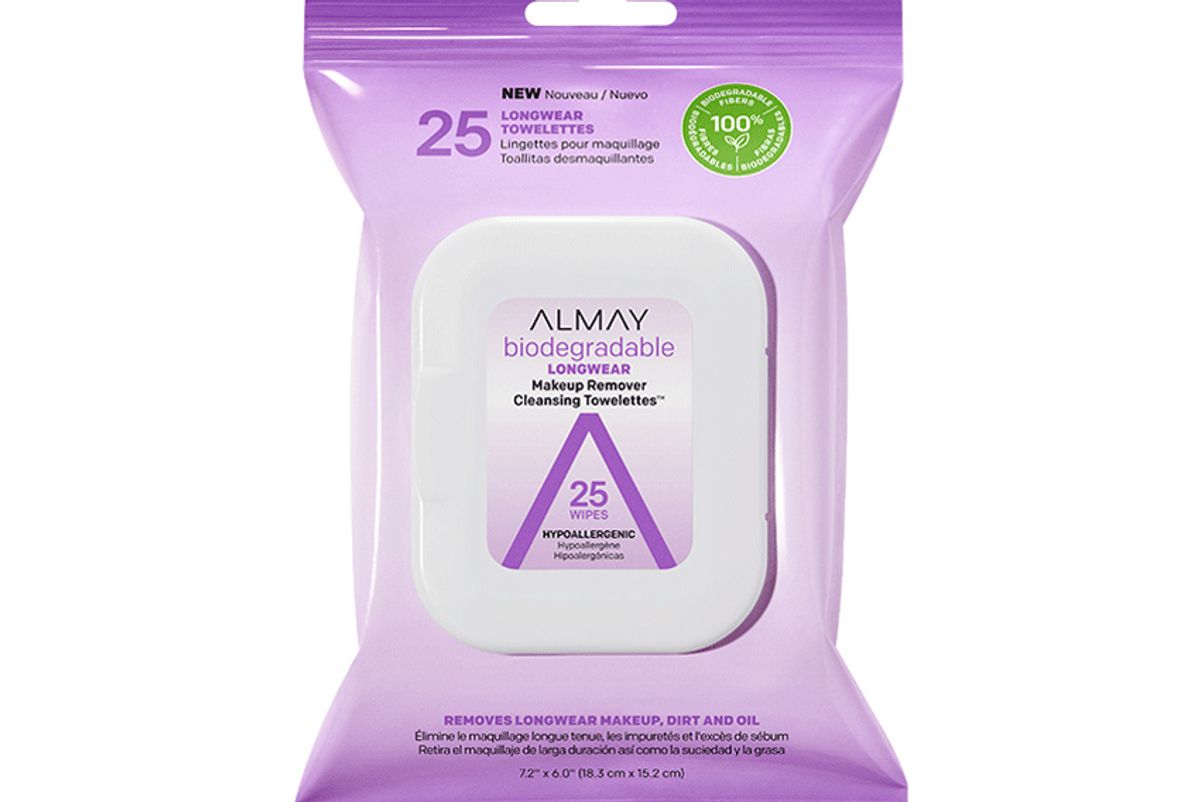 almay biodegradable longwear makeup remover cleansing towelettes