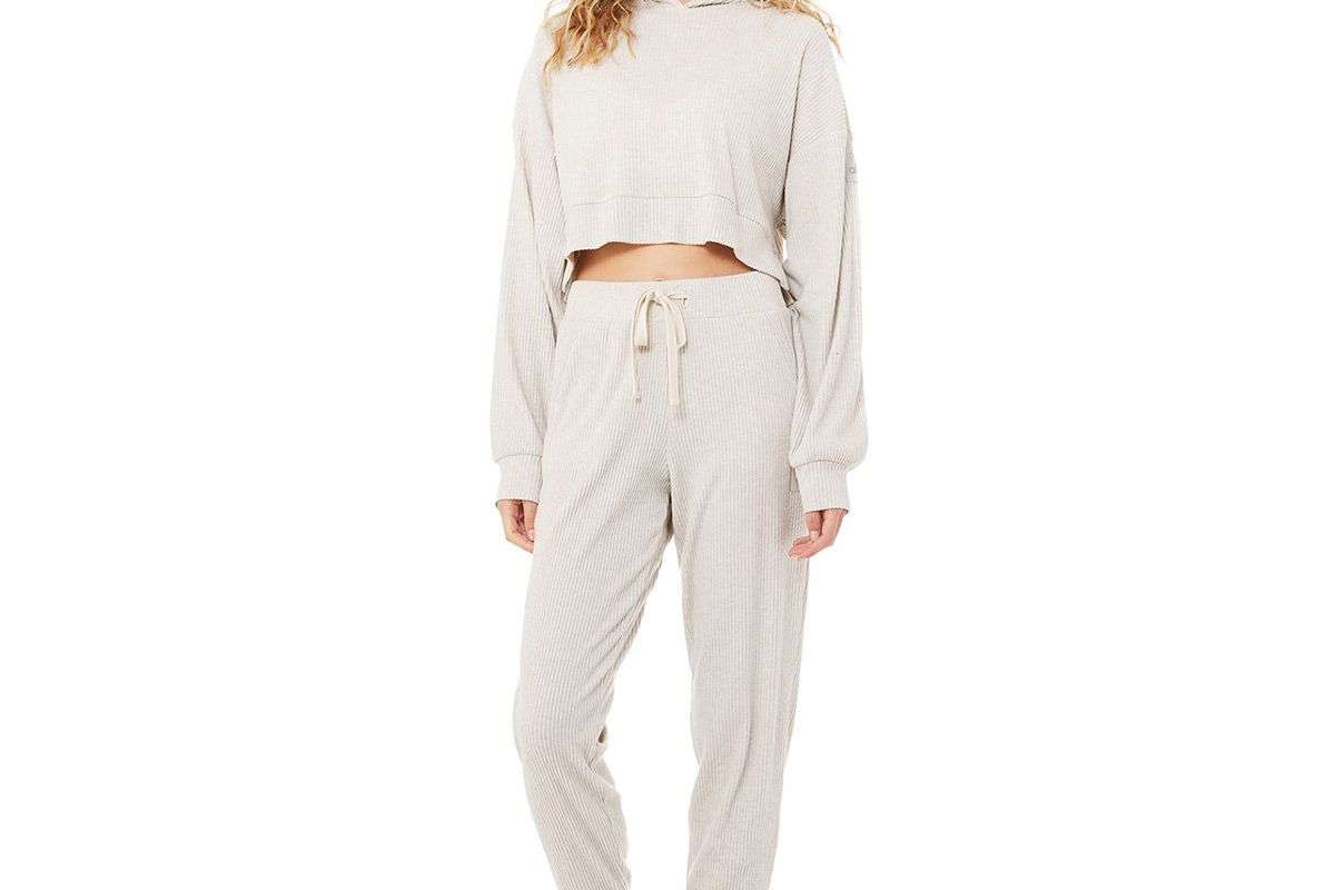 alo yoga muse sweatpant and hoodie set