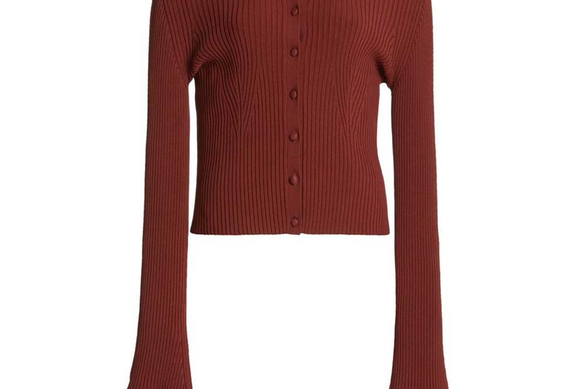 altuzarra ayanna ruffle sleeve cardigan