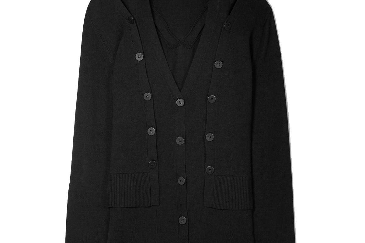 altuzarra tramonti layered merino wool cardigan