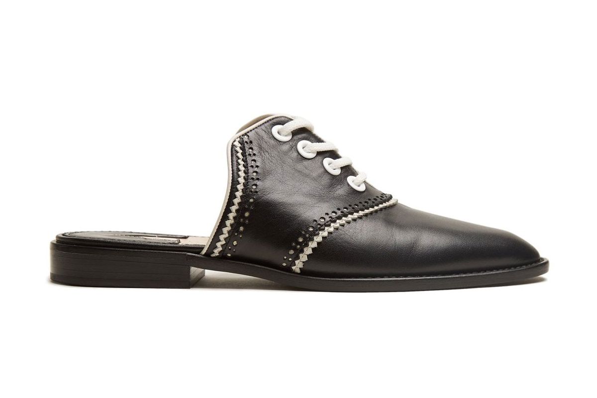 altuzarra zelie lace up leather backless loafers