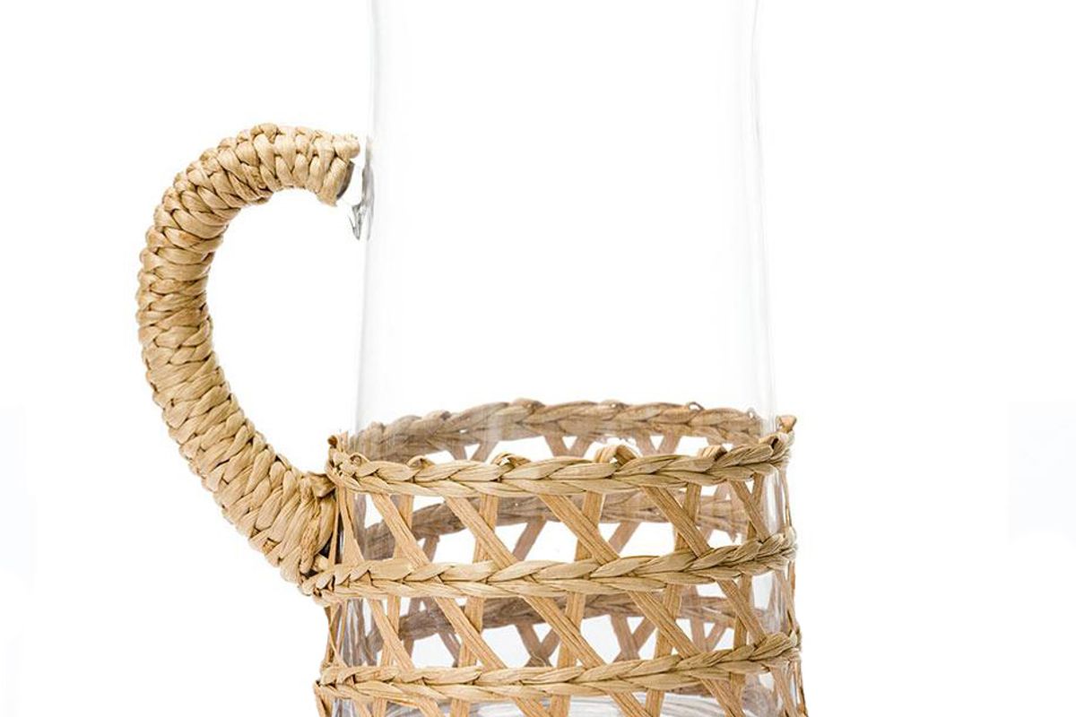 amanda lindroth large island wrapped pitcher in natural