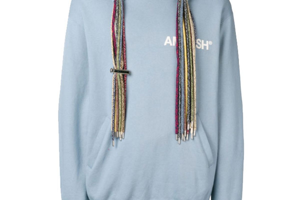 ambush oversized multi drawstring cotton hoodie