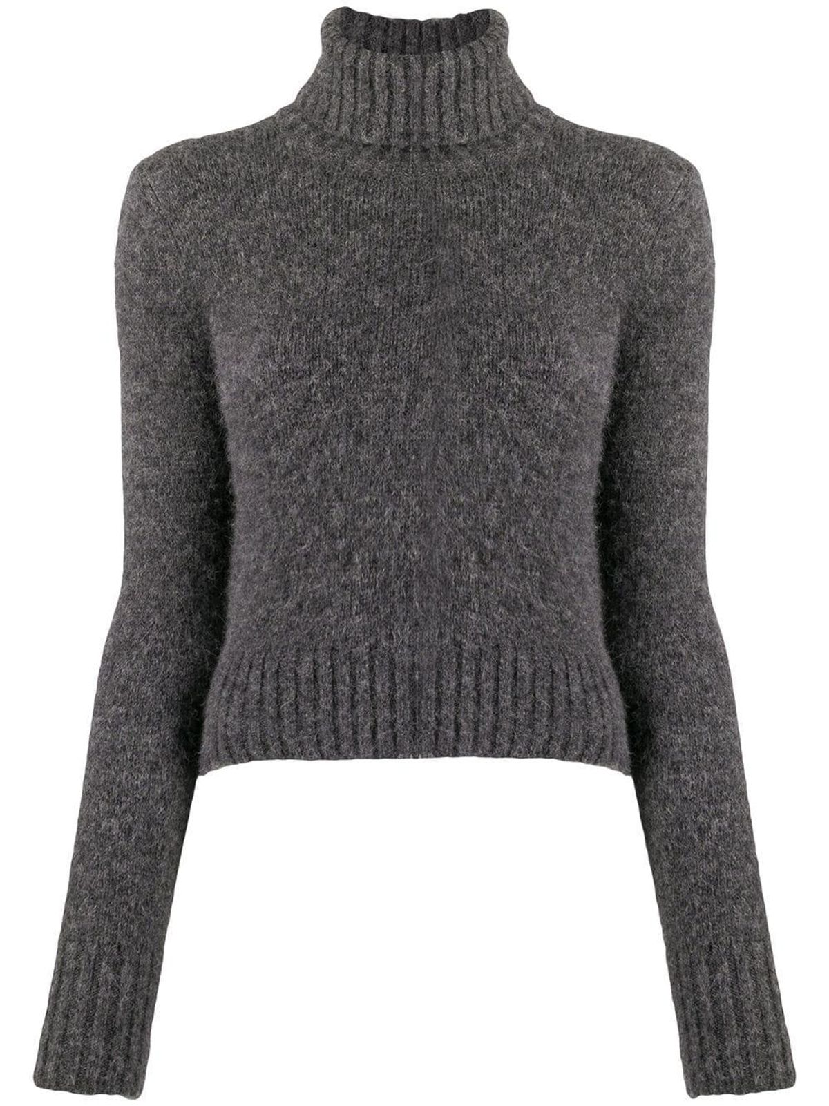 ami paris turtleneck knitted jumper