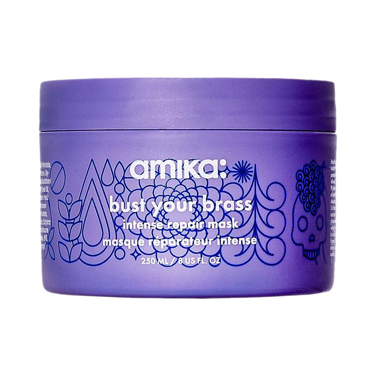 amika bust your brass cool blonde purple intense repair hair mask