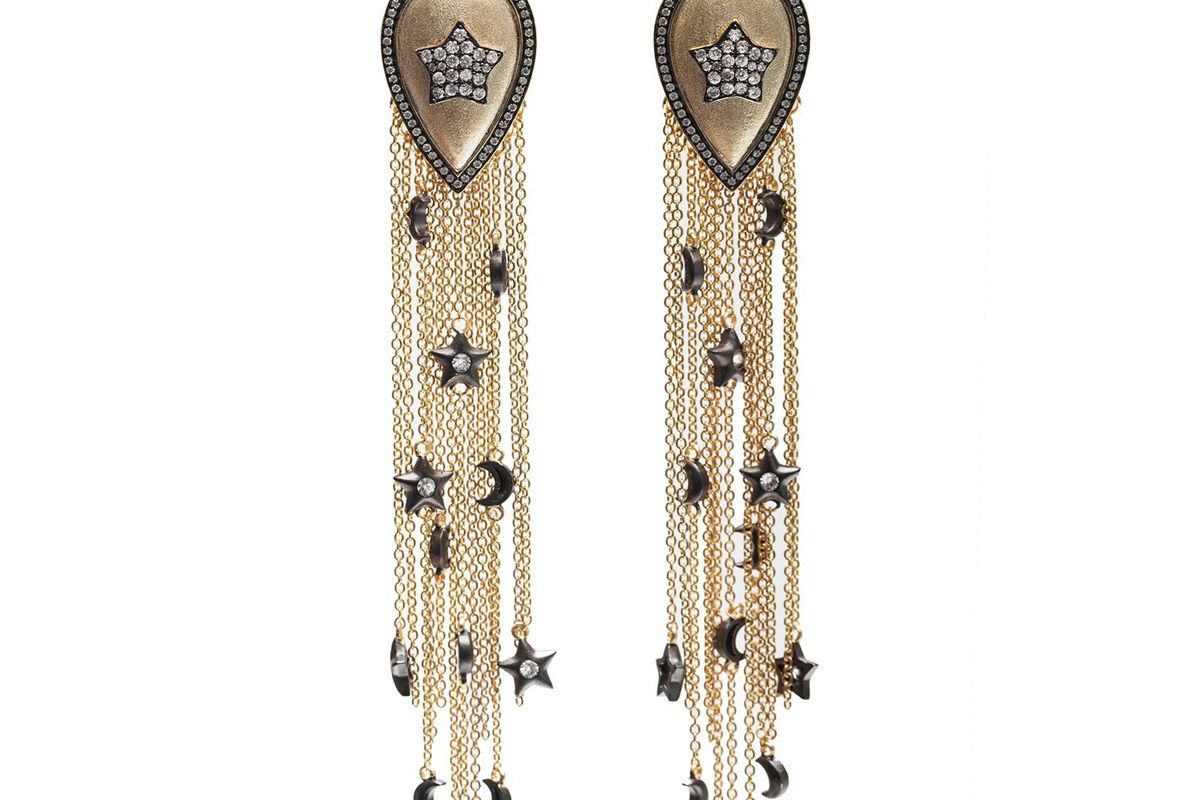 ammanii long tassels earrings with charms
