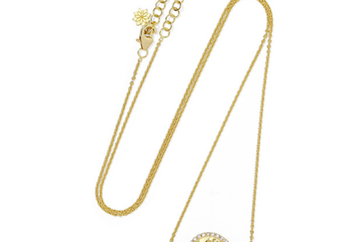 amrapali thamarai lotus 18 karat gold topaz diamond necklace