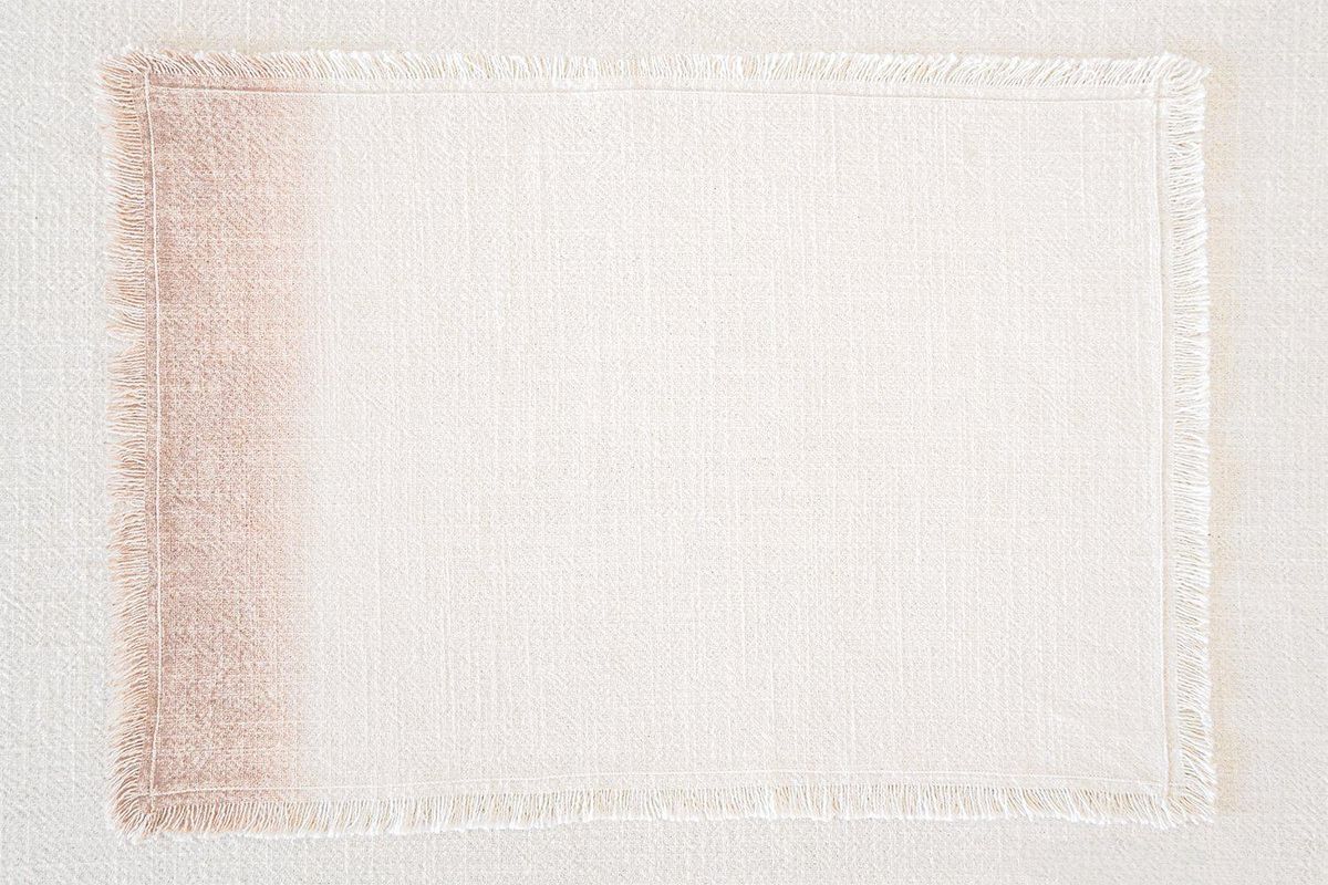 anaya pink ombre cotton fringe placemat