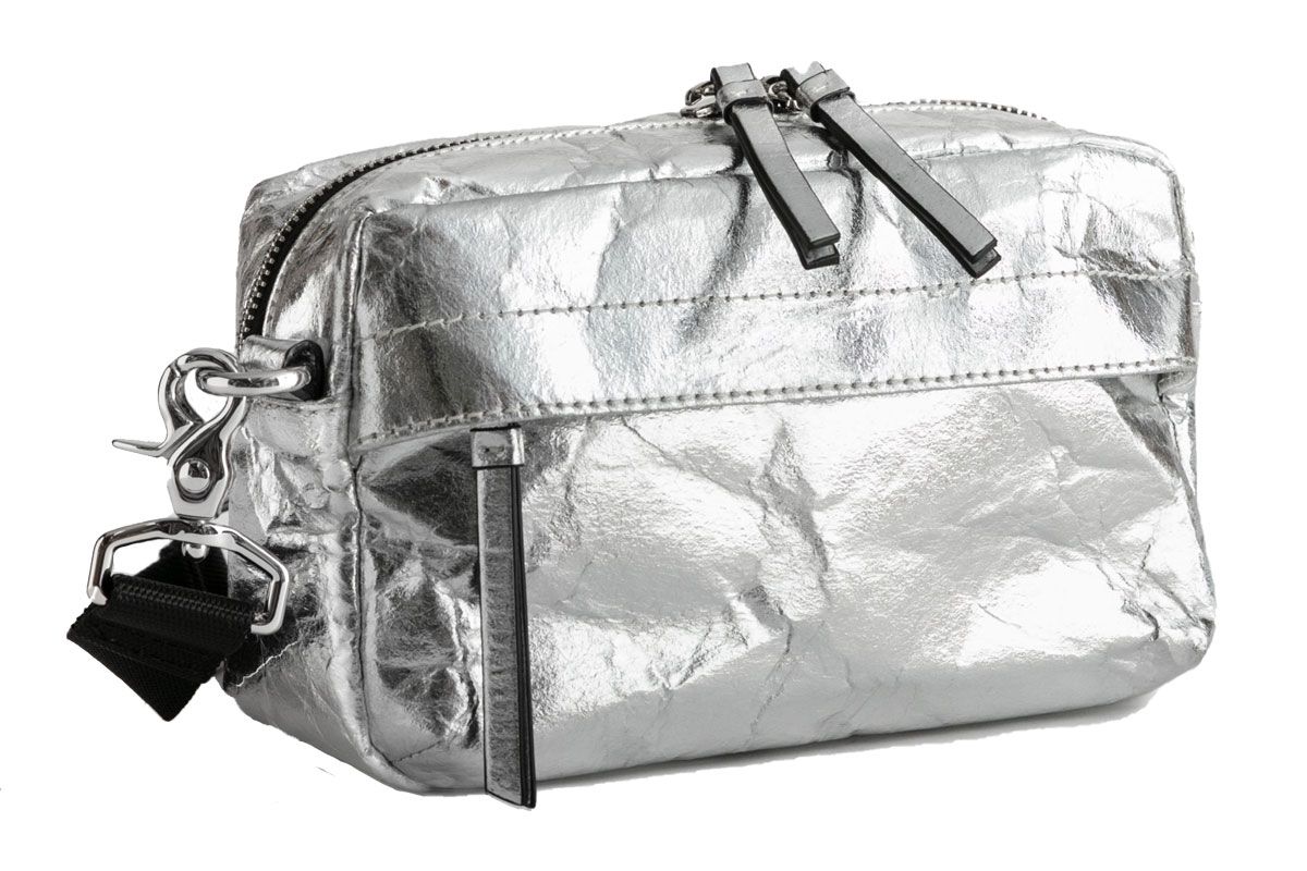 and other stories metallic textured crossbody bag