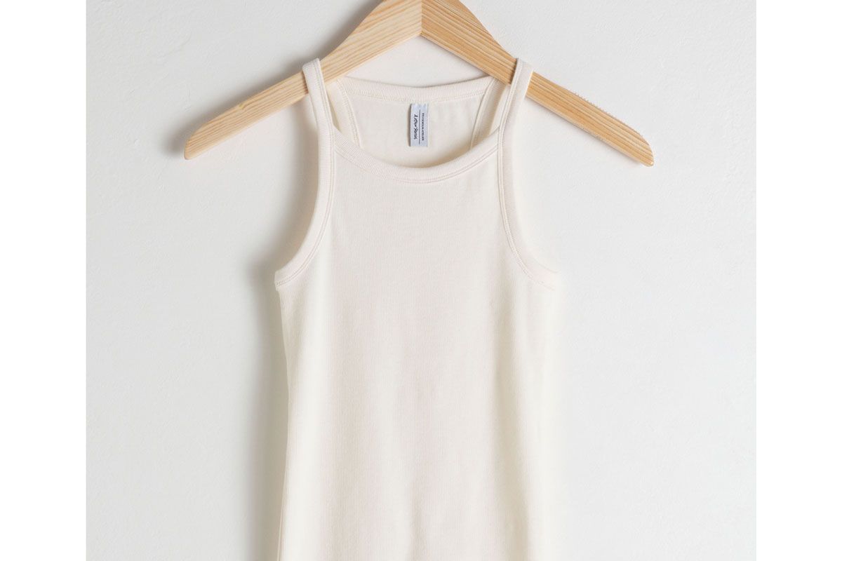 and other stories racer cut cotton tank top