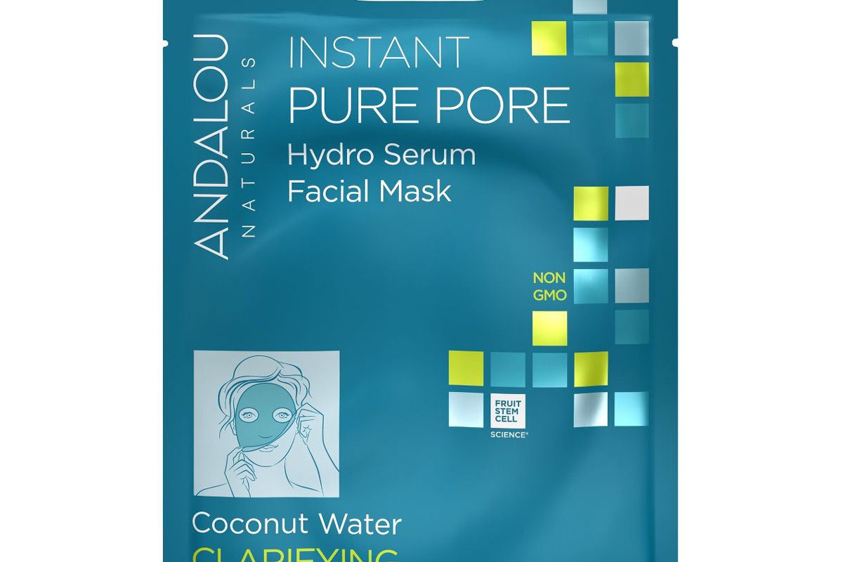 andalou naturals clear skin hydro serum face mask coconut water