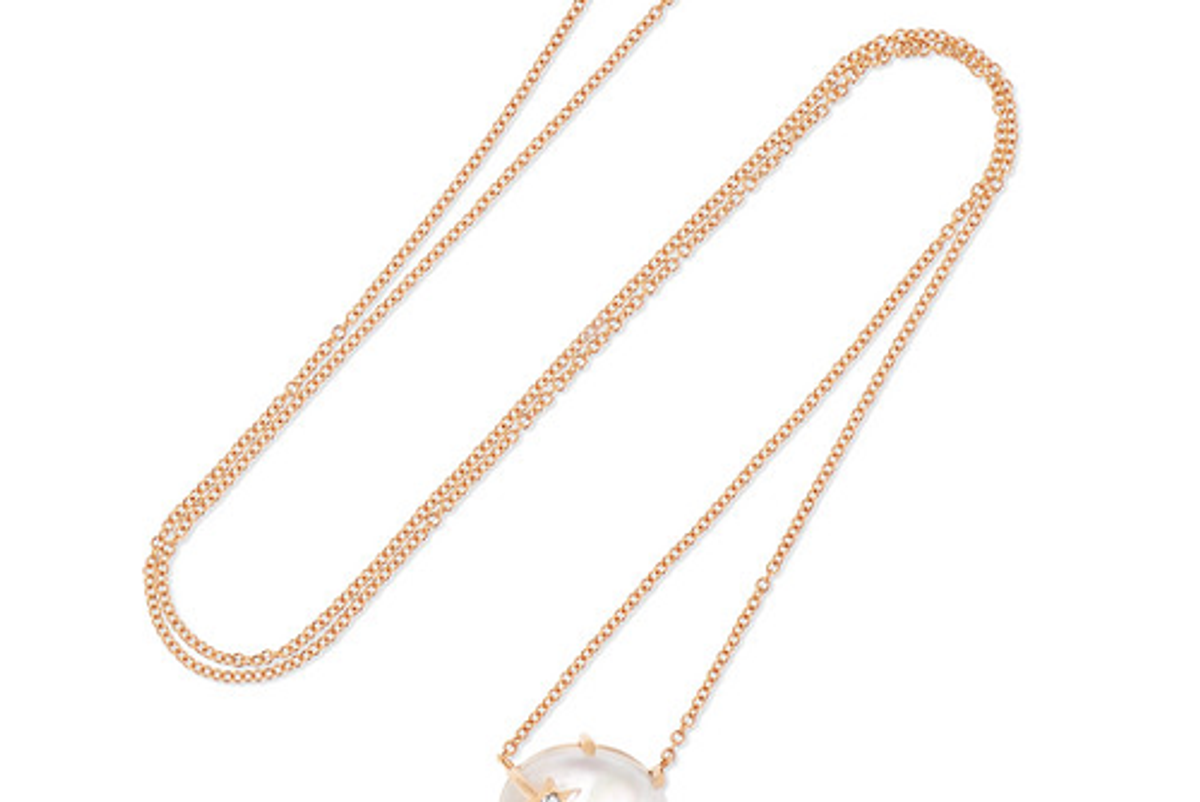 andrea fohrman mini galaxy 18 karat rose gold multi stone necklace
