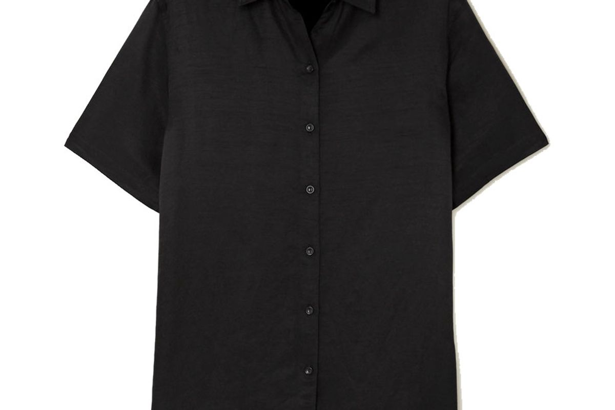 anine bing bruni oversized woven shirt