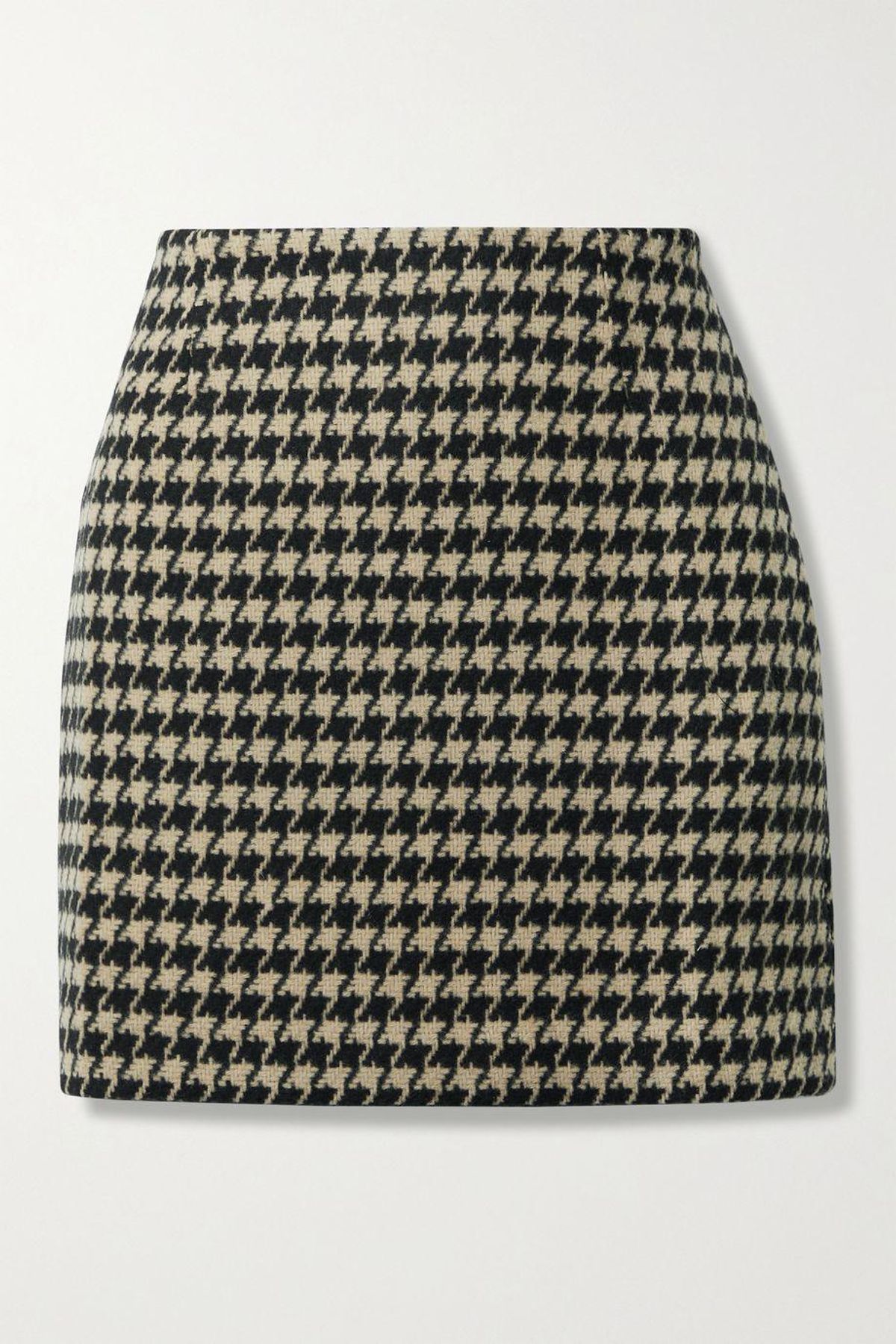 anine bing marie houndstooth wool blend mini skirt