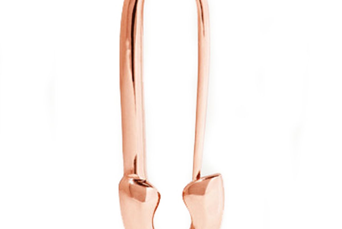 anita ko safety pin 18 karat rose gold earring