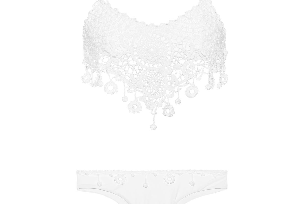 Tullia Crochet-Paneled Bikini