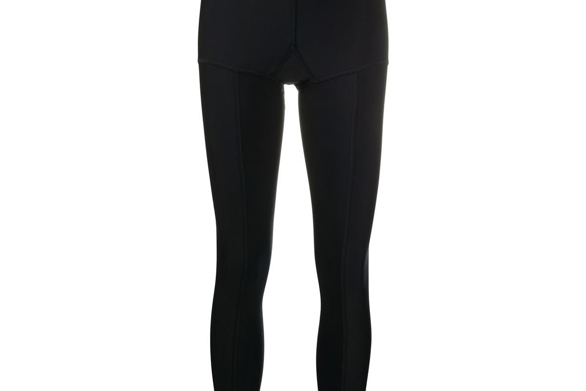 ann demeulemeester panelled seam leggings