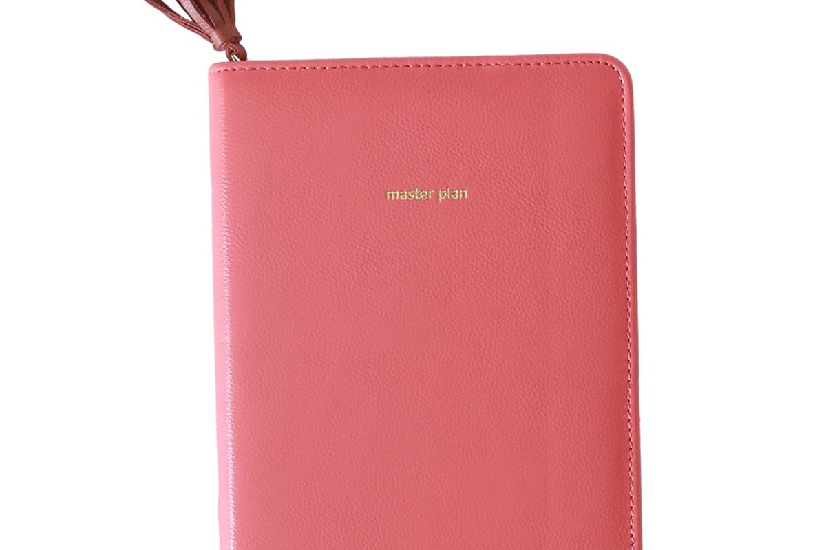 anthropologie anglophile zip around leather journal