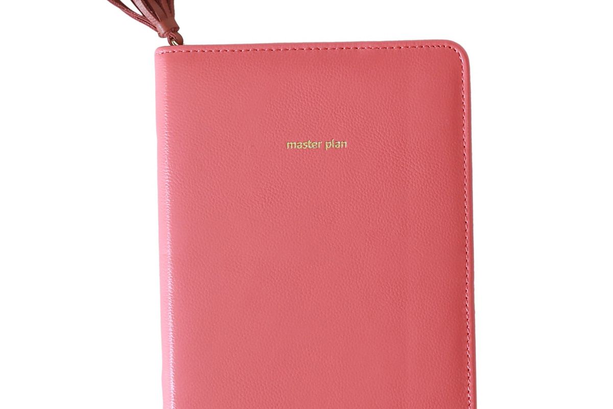 anthropologie anglophile zip around leather journal