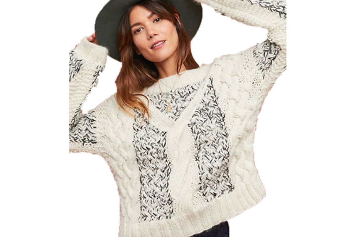 anthropologie winona cable knit pullover