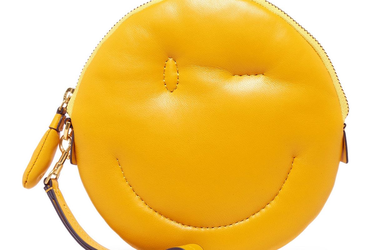 anya hindmarch chubby wink quilted textured leather clutch