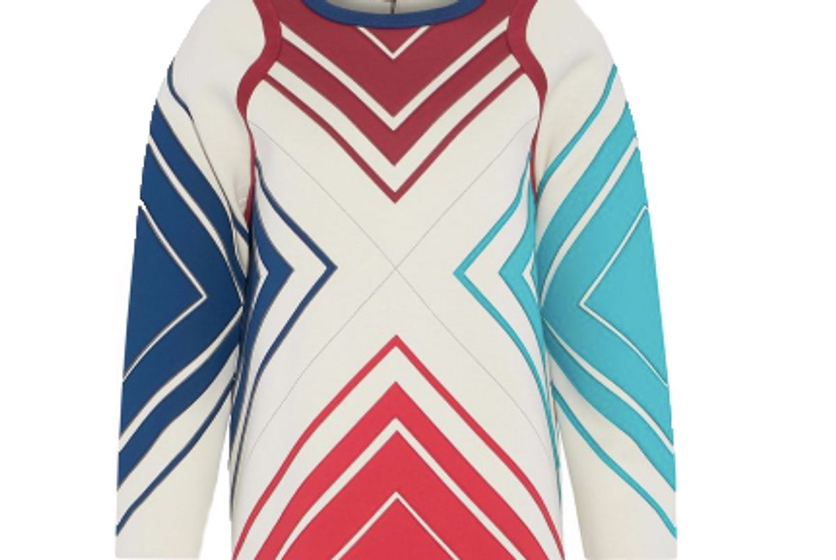 anya hindmarch paneled neoprene and cotton terry sweatshirt