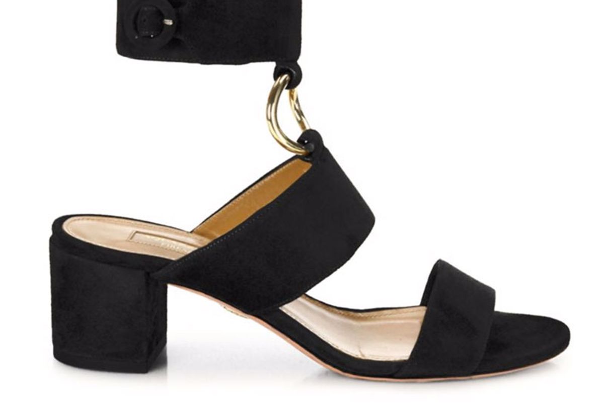 Safari Suede Block Heel Sandals