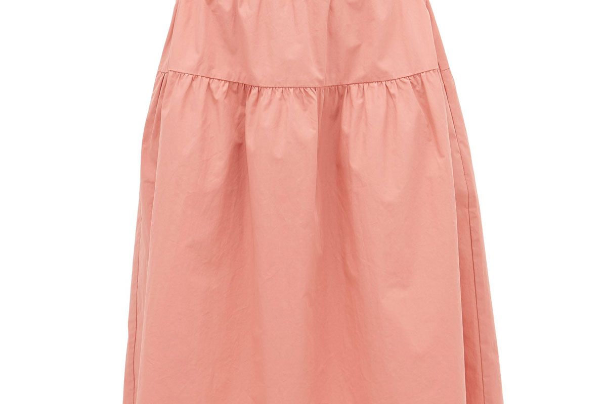 araks ulu paperbag waist cotton poplin skirt