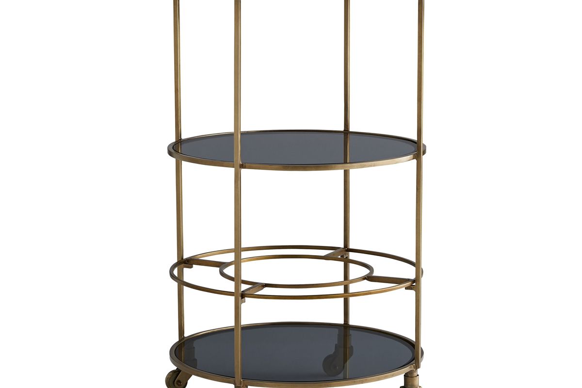 arteriors crestwood bar cart