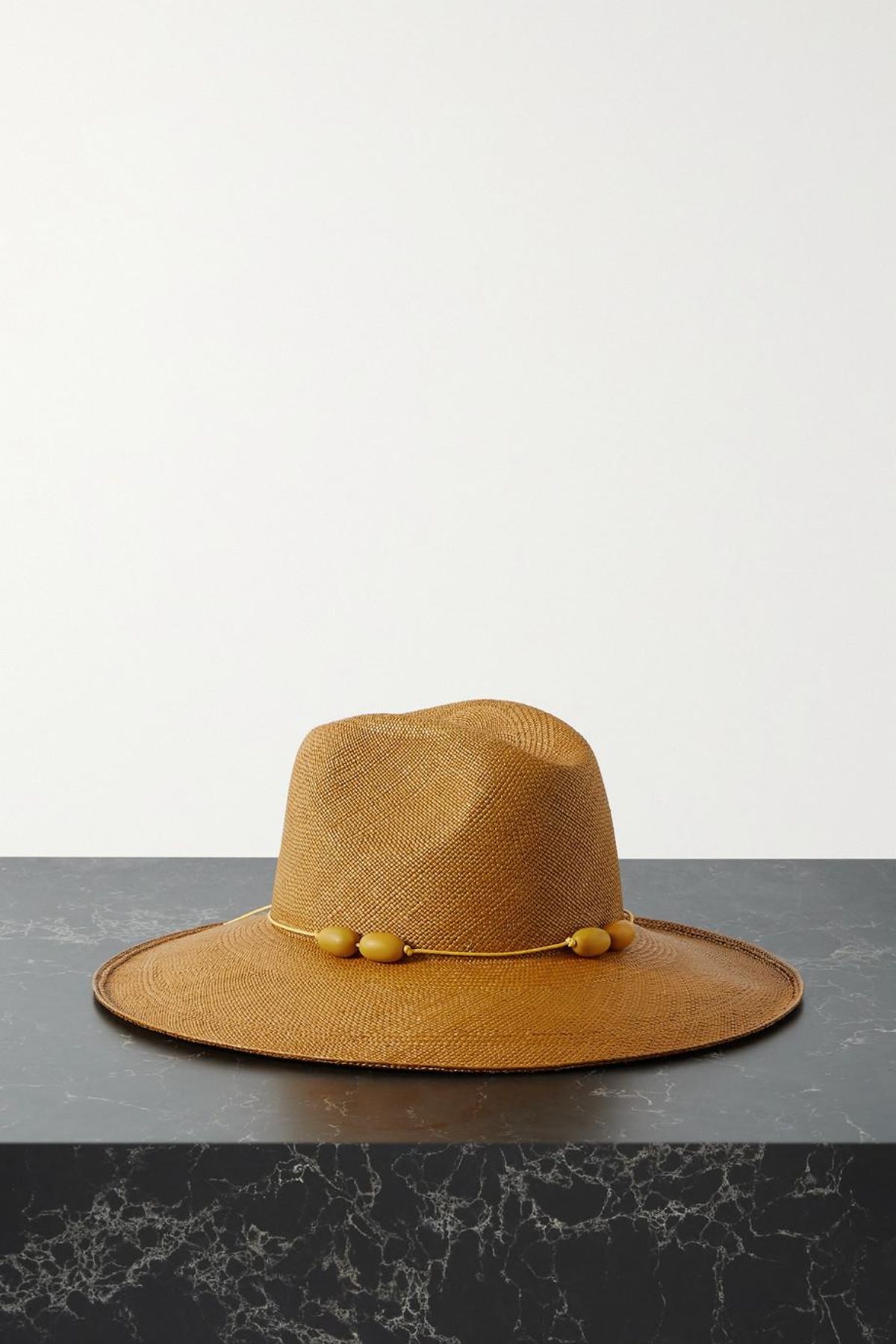 artesano santarem bead embellished straw panama hat