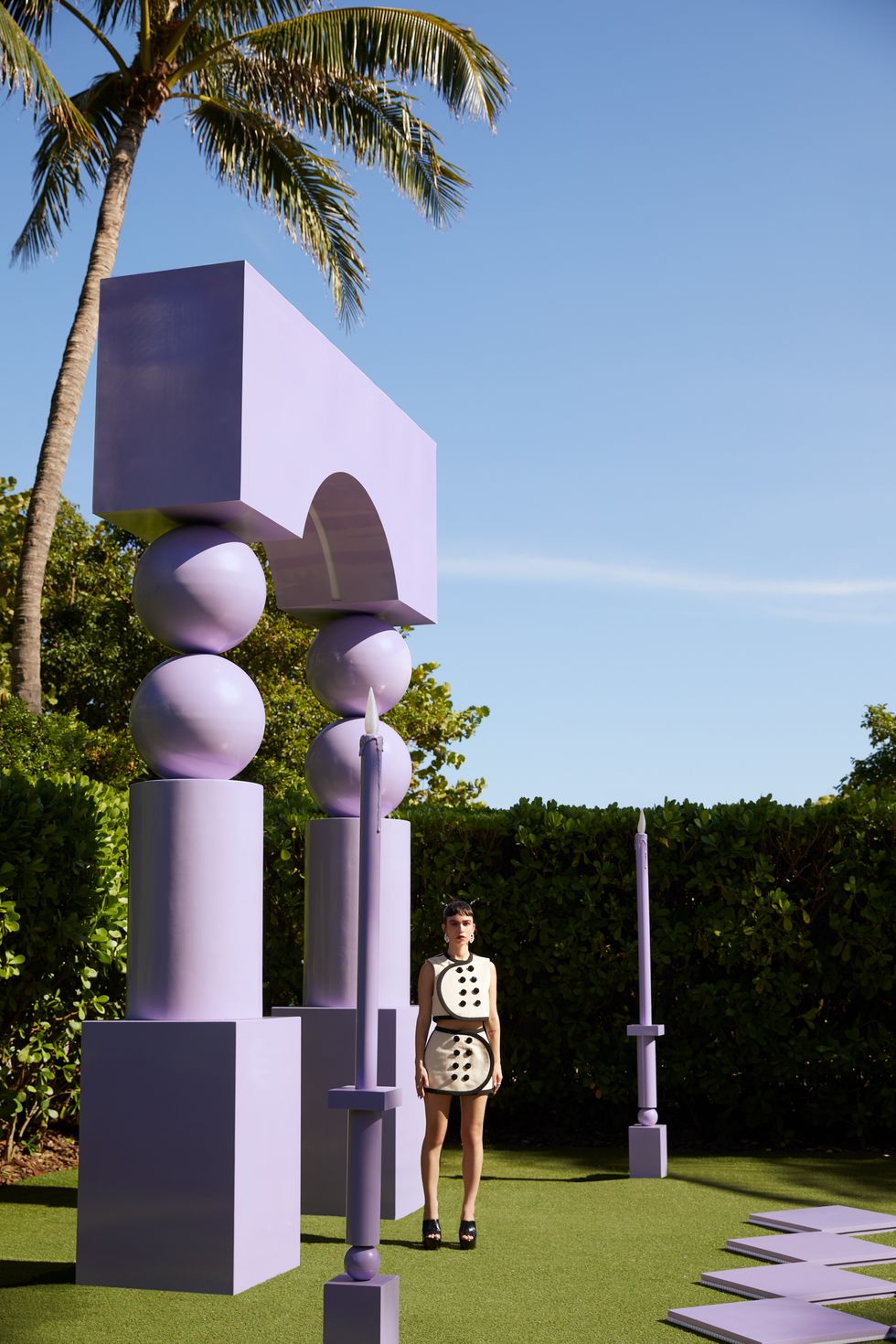 Artist \u200bPilar Zeta standing inside the site where her art installation was exhibited.