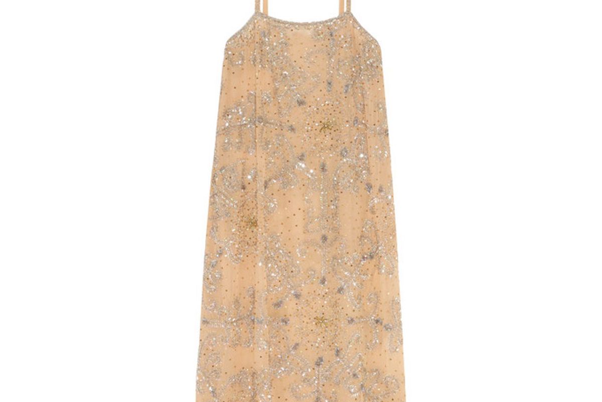 Embellished Crepe Dress