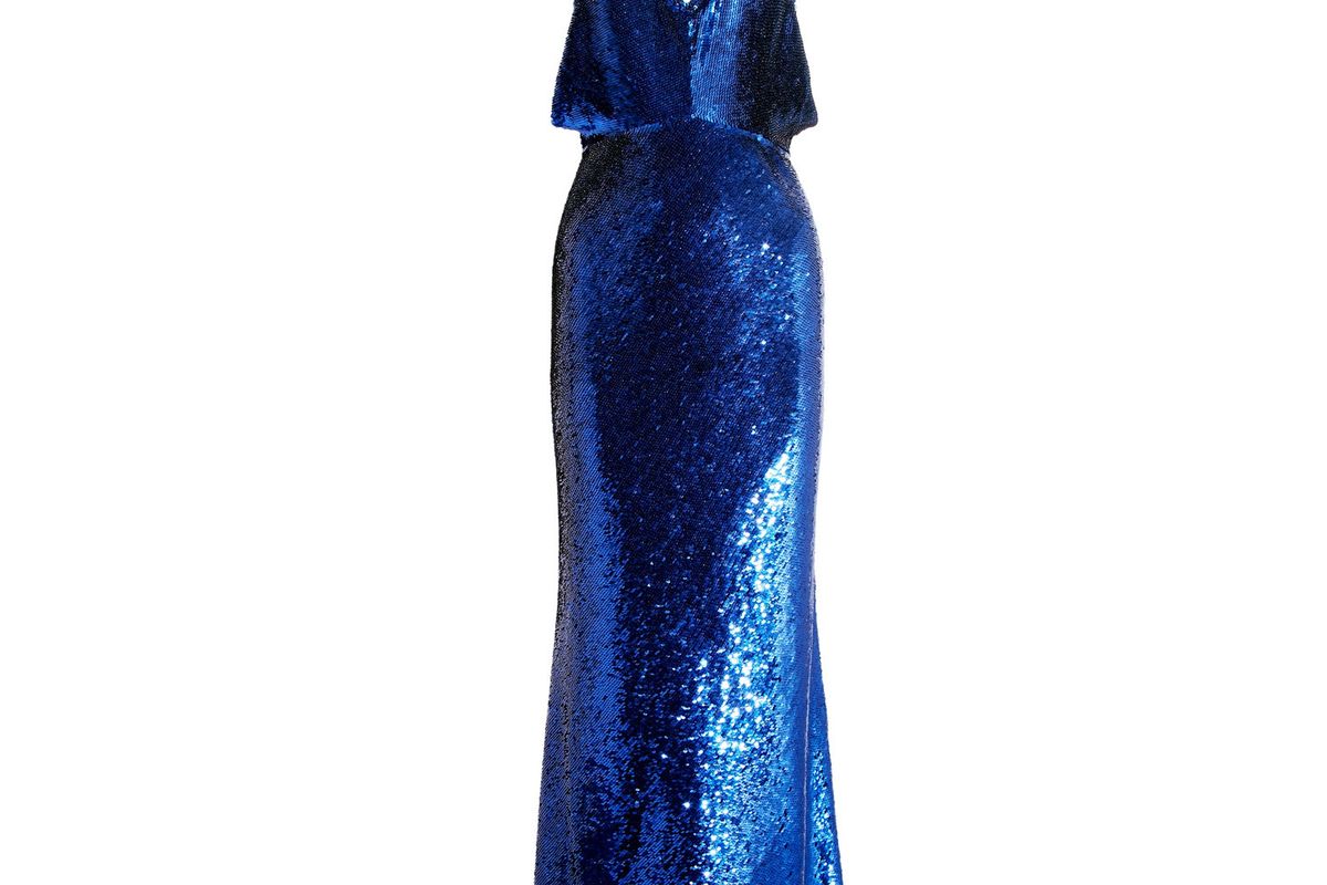 Sequined Silk Gown