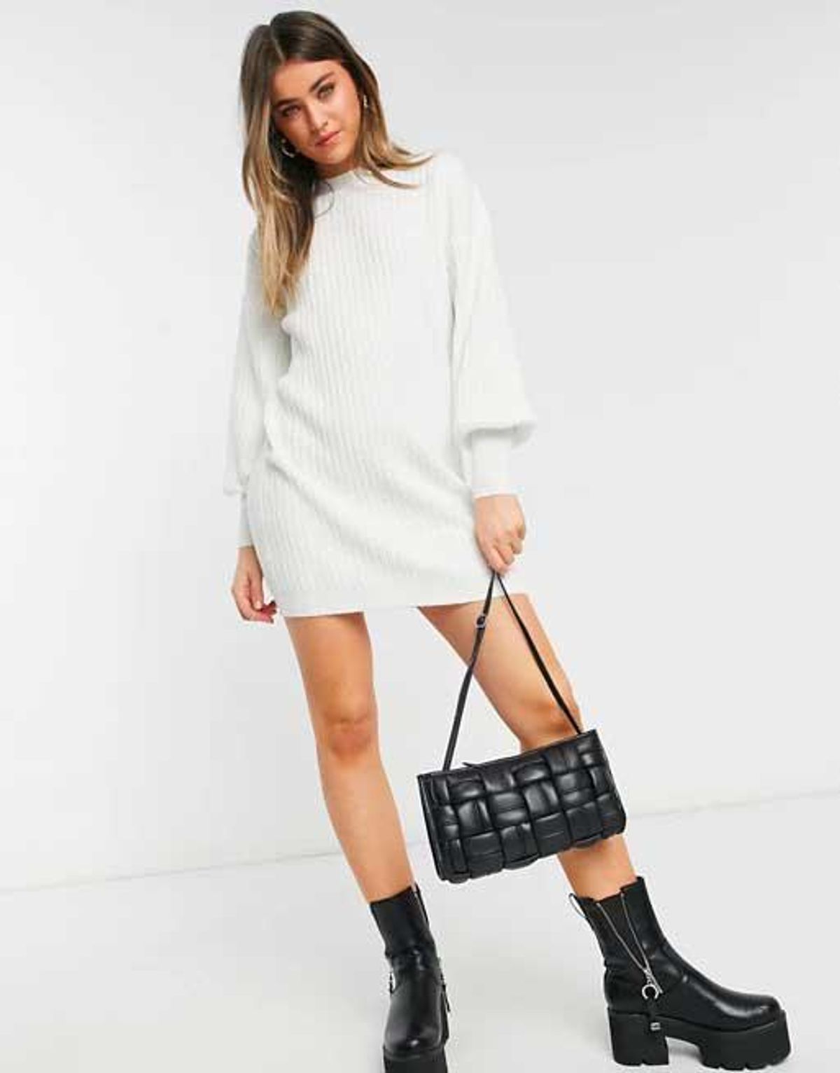 asos design mini rib dress