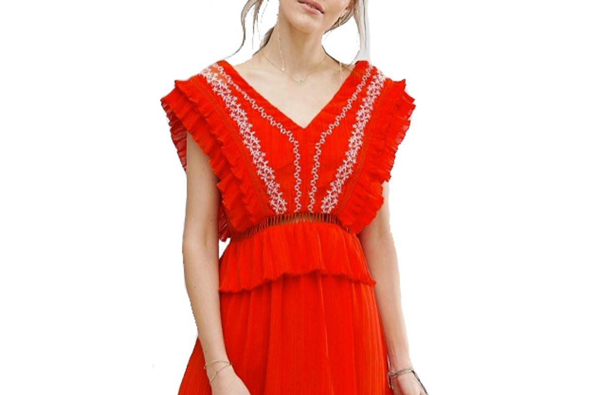 Moon River Embroidered Dress