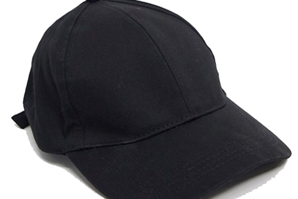 asos plain baseball cap with improved fit in black