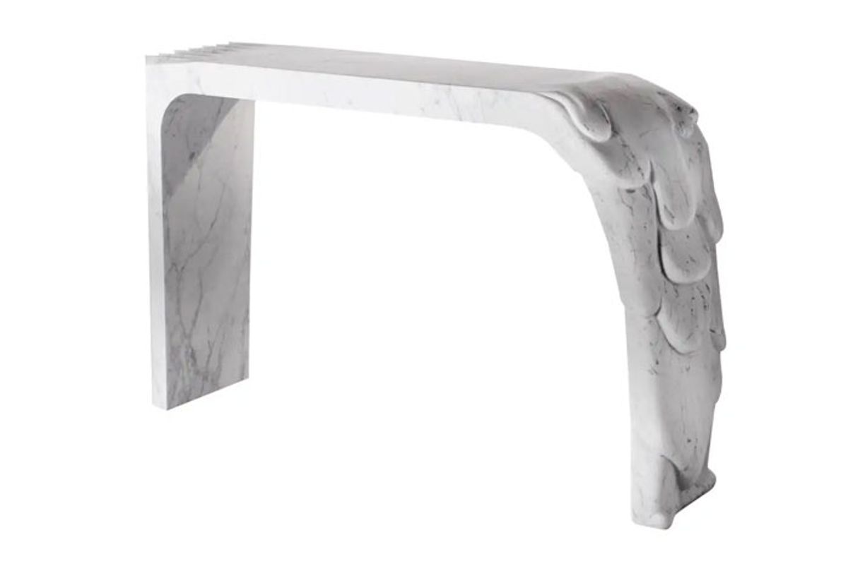 atelier terrai contemporary italian carrara marble art deco design console