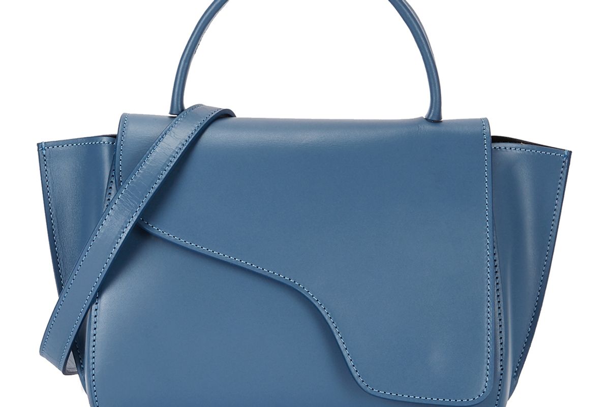 atp atelier arezzo blue leather shoulder bag