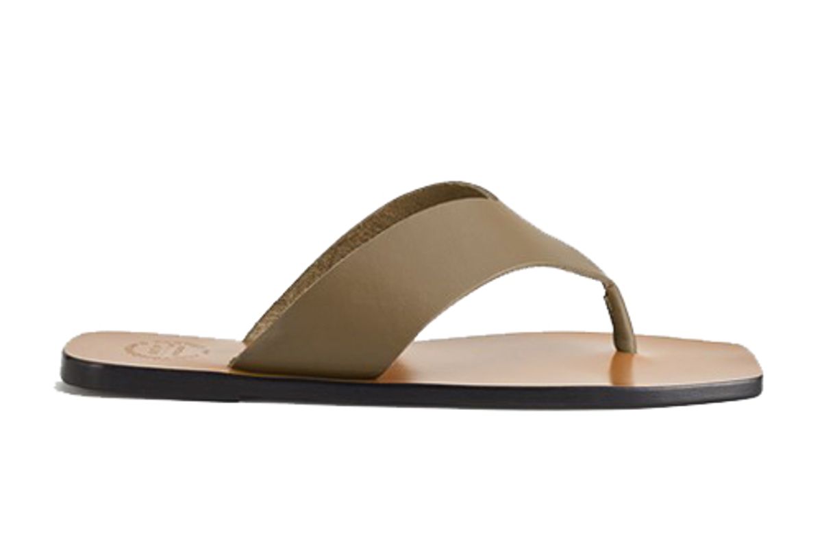 atp atelier merine khaki brwon flip flops