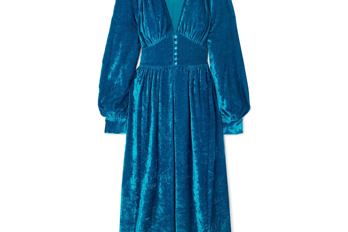 attico crushed velvet robe